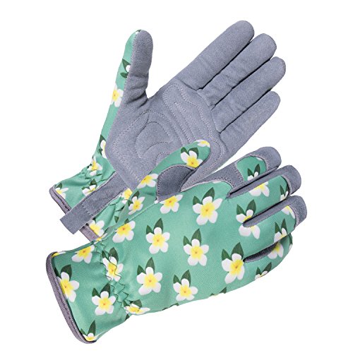 SKYDEER Womens Gardening Gloves with Super Soft Deerskin Leather Suede (SD6611/M)