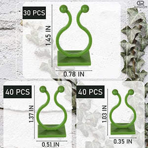 Wall Plant Clips for Climbing Plants - 110Pcs Green Vine Plant Support Plastic Clips Plant Accessories Self Adhesive Clips for Hanging plant hooks indoor - Self Adhesive Cable Clips Wall Plant Holder