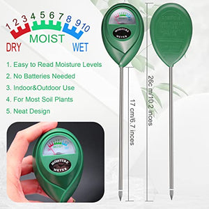 Soil Moisture Meter, Plant Moisture Meter for House Plants, Lawn, Farm, Indoor & Outdoor, Garden, Greenhouse (No Need Battery)(Not for hydroponice Plants)
