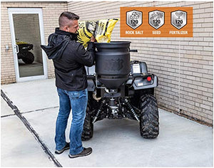 Buyers Products ATVS15A ATV All Purpose Broadcast Spreader for All-Seasons Hunting Deer Feeder, Seed, Fertilizer, Rock Salt and More, 15 Gallon Capacity, Black, 12