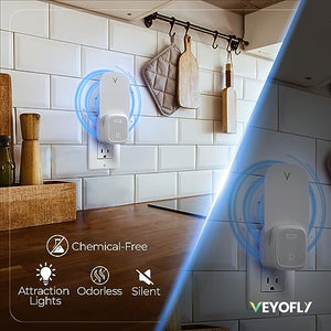 VEYOFLY, Flying Insect Trap, Insect Catcher, Indoor Fly Trap, Safer Home, Fruit Fly Traps for Indoors, gnat Killer Indoor, Bug Killer, Insect Killer (Pack of 2)