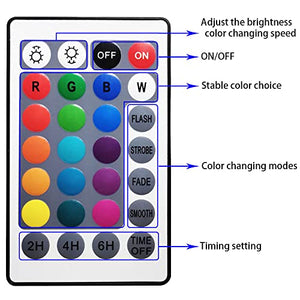 Pond Lights with Timer, Colored Fountain Lights IP68 Waterproof Pond Light, Underwater LED Dimmable Outdoor Lights for Fish Tank Pond Fountain Garden Landscape (2 Lights)