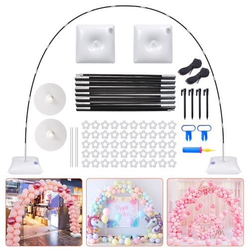 Chamvis Balloon Arch Kit, 9FT Height & 10FT Width Adjustable Balloon Arch Stand: Balloon Arch Frame with Base - for Wedding Baby Shower Birthday Party Supplies Decorations