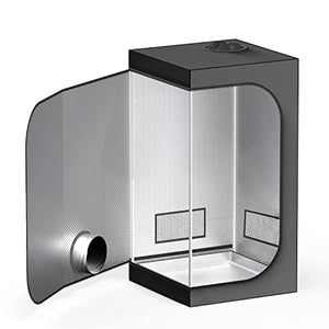 TopoGrow 32"X32"X63" Indoor Grow Tent High Reflective Mylar Gardening Small Growing Tent Room Dark Box, Durable Frame with Removable Floor Tray for Hydroponic Plant Seedling Growing Stage