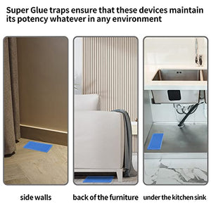 LULUCATCH Super Heavier Mouse Traps 12 Pack for Mice & Snakes with Non-Toxic Glue. Larger Sticky Traps Indoor, Easy to Set, Safe to Children & Pets