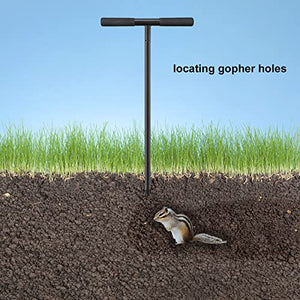 PoPoHoser Soil Probe Rod, 48inch Adjustable Ground Rod with T-Handle - Metal Soil Probe for Plumbing Tool, Locating Septic Tank, Landscaping Garden Tool