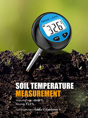 Aicevoos Digital Soil Moisture Meter for Plants, Soil PH Meter, 3 in 1 Soil Moisture Meter, Soil PH Tester Soil Hygrometer Sensor for Gardening, Farming and Indoor Plants Outdoor Plants