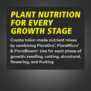 General Hydroponics Flora Series: FloraMicro, FloraBloom, FloraGro - 3-Part Hydroponic Nutrient System, 6 gal.