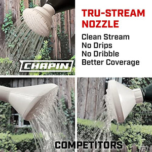 Chapin 47998: 2-Gallon Tru-Stream Outdoor and Indoor 100% Recycled Plastic Watering Can, Removable Nozzle