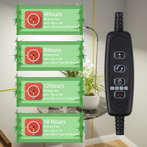 Juhefa LED Grow Light, 6000K Full Spectrum Gooseneck Plant Growing Lamp for Indoor Small Mini Plants, Auto On/Off Timer 4/8/12/18Hrs & 3 Colors Spectrum