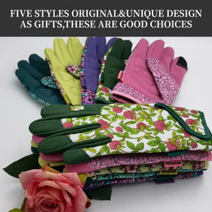 MSUPSAV Gardening Gloves for Gardening,Synthetic Leather Garden Gloves,Work Gloves with Touch Screen,Best Gifts for Women,Green, Medium