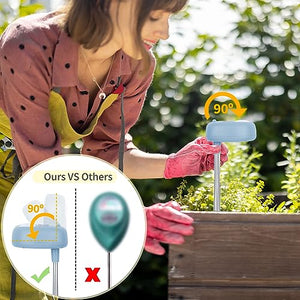 【Upgraded 】 4-in-1 Soil Moisture Meter, Soil Ph Meter, Soil Tester for Moisture, Light,Nutrients, pH,Soil Ph Test Kit, Great for Garden, Lawn, Farm, Indoor & Outdoor Use ，No Battery Required（Blue)