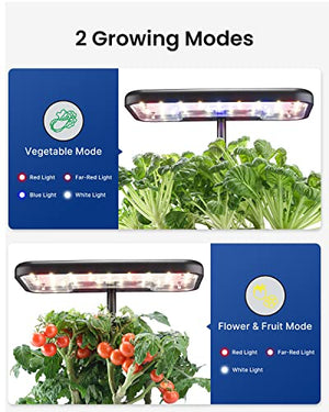 iDOO Hydroponics Growing System Kit Indoor Herb Garden, Gardening Gifts with LED Grow Light, 8Pods Herb Garden Kit Indoor for Home Kitchen, Up to 15", Auto-Pump, Auto-Timer