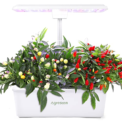 Agrestem Hydroponics Growing System 12 Pods, Indoor Garden Up to 23", Indoor Growing System with 100 36W LED Grow Light of 5 Colors, Tweezers, Automatic Timer and LED Full Spectrum