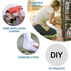 Large Knee Mat-Gardening Kneeler Pad-Thick Garden Sitting or Kneeling Pad Cushion-Construction Knees Support Board of Working,Repairing-Floor Knees Mat for Prayer,Fitness,Yoga,Gym & Pilates-Green