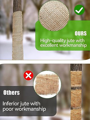 ANPHSIN 30ftx40in Natrual Burlap Plant Covers Freeze Protection, Winter Frost Plant Blankets, Frost Cloth for Outdoor Bushes Trees Potted Plants Cold Weather