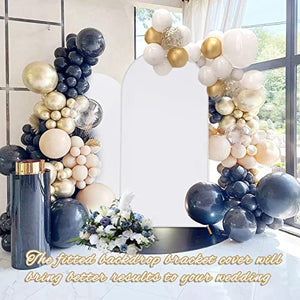 Spandex Fitted Arch Backdrop Cover Chiara Backdrop Cover,2-Sided Wedding Arch Cover for Wedding Ceremony Birthday Party Baby Shower Banquet Decoration (3.3 x 6.6 ft, White)
