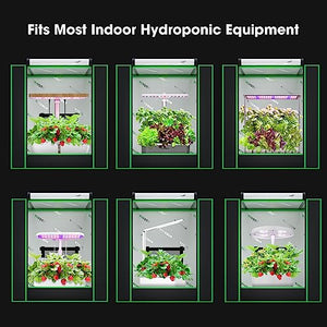 VIVOSUN Small Grow Tent for Aerogarden, Hydroponics Growing System, 20”x14”x21” Highly Reflective Mylar Indoor Grow Tent with Sealed Bottom Design, Ventilation Window and Cable Hole Port