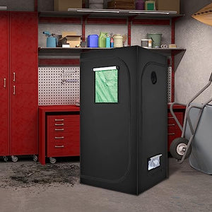 Outvita 2x2 Grow Tent, 24" x 24" x 48" High Reflective Mylar Hydroponic Plant Growing Room with Removable Floor Tray & Observation Window for Indoor Plant Flower Herb