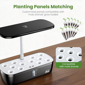 CYBSDF Hydroponics Growing System, 12 Pods Indoor Garden System with LED Full-Spectrum Plant Grow Light, Height Adjustable Indoor Herb Garden, Built-in Timer Function Herb Garden Kit Indoor Blue-5