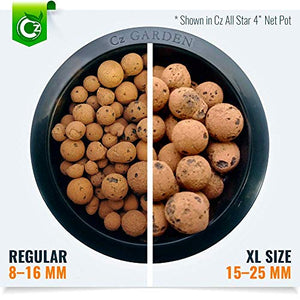 XL Expanded Clay Pebbles Grow Media for Orchids, NFT DWC Hydroponics, Aquaponics, Aquaculture LECA Plant Garden Soil Conditioner Amendment Ceramsite Aggregate (2 LB Cz Expanded Clay Pellets)