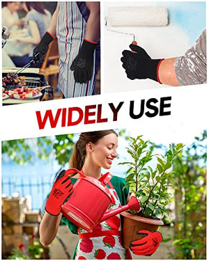Honeydak 36 Pairs Gardening Gloves for Men Women Breathable Rubber Coated Garden Gloves Men Safety Work Gloves (Red, Black)