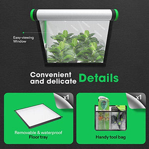 VIVOSUN S848 4x8 Grow Tent, 96"x48"x80" High Reflective Mylar with Observation Window and Floor Tray for Hydroponics Indoor Plant for VS4000/VSF4300