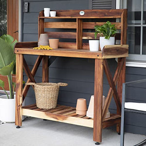 Backyard Discovery Farmhouse Acacia Potting Bench
