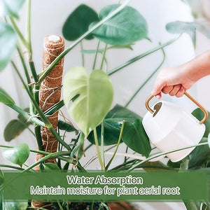 Joyhalo Moss Pole for Plants 48.7 Inch, 4 Pcs Stackable Moss Poles, 15.7 Inch Moss Pole Monstera Plant Support, Plant Stakes for Plants Indoor with Jute Rope & Name Label