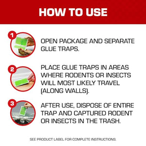 Tomcat Super Hold Glue Traps Mouse Size, Contains 4 Traps - Captures Mice - Also Used for Cockroaches, Scorpions, Spiders and Many Other Pests