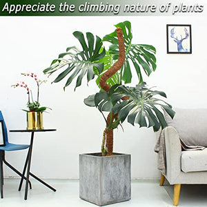 60 Inch Moss Pole for Plants Monstera, Tall Bendable Moss Poles for Climbing Plants Indoor, Large Handmade Plant Pole Sticks, Coco Coir Plant Support Stakes for Potted Plants, Pothos