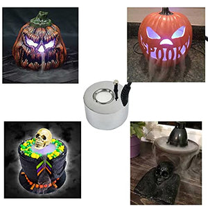 Ultrasonic Mist Maker Fogger, Halloween Mist Maker for Water Fountain Pond Fogger Halloween Party and Rockery Fish Tank Vase Birdbath Deco