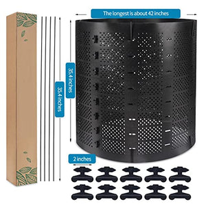 Outdoor Compost bin, Large Capacity, Expandable Outdoor composter, Create Fertile Soil Quickly, Easy to Assemble