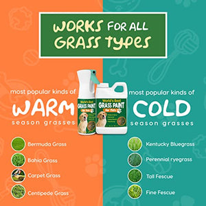 PetraTools Grass Paint for Pets, Ready-to-Use Green Grass Lawn Spray & Dog Spot Grass Repair & Grass Paint for Lawn, Lawn Paint Leak-Proof Bottle with 64oz Green Grass Spray for Lawn & Turf Paint