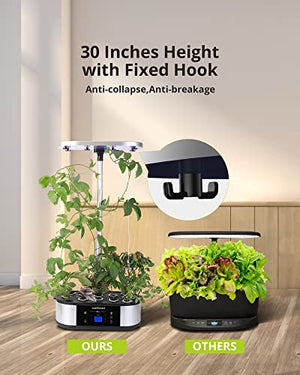 WiFi 12 Pods Hydroponics Growing System with APP Controlled, JustSmart Indoor Garden Up to 30" with 48W 120 LED Grow Light, Silent Pump System, Automatic Timer for Home Kitchen Gardening, GS1 Max