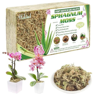 Halatool 1.1LBS Natural Sphagnum Moss for Plants 25 QT Premium Peat Moss Dried Long Fiber Orchid Moss for Orchid Repotting Carnivorous Succulents Garden Flowers Crafts Terrarium and Reptiles