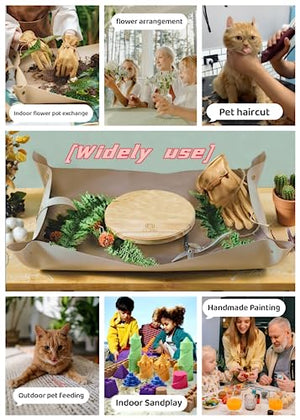 Oraony Potting Tray with Tools Repotting Mat for Indoor Plants, Foldable & Waterproof Plant Potting Mat Portable Gardening Mat Soil Mat Mess Control Mat for Bonsai Tool Unique Gifts for Plant Lovers