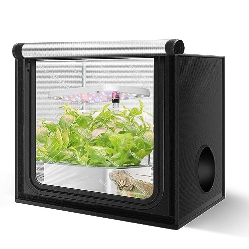 MELONFARM 24"x16"x20'' Grow Tent, High Reflective 2100D Diamond Mylar Canvas with Double Transparent Viewing Door and Floor Tray for Hydroponic Indoor Plant Growing