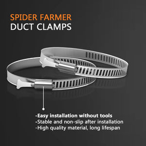 Spider Farmer 6 Inch Inline Duct Fan with Speed Controller, 350 CFM EC Motor Quiet Ventilation Exhaust Fan for Heating Cooling Booster, Grow Tents, Hydroponics, for Growing and Planting