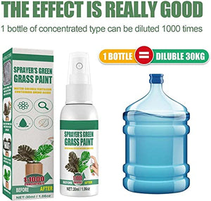 Bazuko Lawn Paint Green Spray, Grass Micronutrient Booster Spray, Garden Lawn Liquid Spray, 30ml/1.06oz