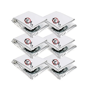 OTYFGHD 6 Pack Large High Silver Reflective Mylar Film, 51 x 82 inches, High Reflectivity, Keep Warm, Effectively Increase Plants Growth, Perfect for Marathon, Camping, Outdoor Survival