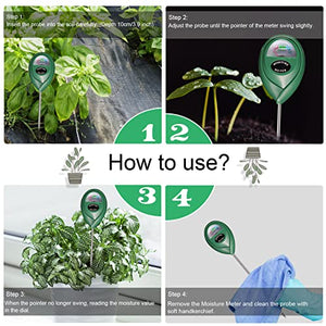 Soil Moisture Meter, Plant Moisture Meter for House Plants, Lawn, Farm, Indoor & Outdoor, Garden, Greenhouse (No Need Battery)(Not for hydroponice Plants)