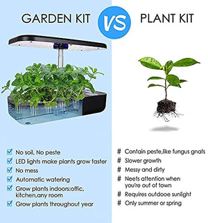 Hydroponics Growing System 12 Pods Herb Garden Indoor Herb Garden Starter Kit Auto Smart Garden Planter with Cycle Timing Function and Adjustable LED Lighting,Aeroponics Growing System,Herb Grower