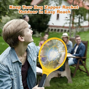 DEVOGUE® Electric Fly Swatter Bug Zapper Battery Operated Flies Killer Indoor & Outdoor Pest Control Mosquito and Insect Catcher Racket