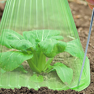 UCandy Pack 25 Garden Cloches for Plants,Reusable Plant Bell Cover,Protects Plants from Birds, Frost,Snails Etc,7.7" D x 8.7" H, Green (green-25 Pack)