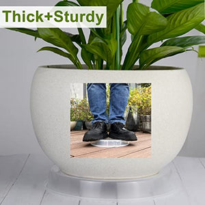 SupKing Plant Saucers 6 Pack of 10 Inch,Sturdy Plastic Plant Drip Trays, Durable Clear Flower Plant Pot Saucer,Perfect Waterproof Plant Tray for Indoor and Outdoor(10'')