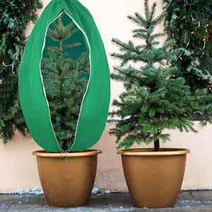 4 Pack Plant Covers Freeze Protection Winter Large Frost Cloth Blankets 2.5oz Thicker Plant Protectors Bag Covers for Outdoor Plants with Zipper Drawstring from Cold Frost Wind Pest, 39.4" x 47.2"
