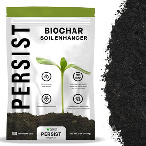 Persist Horticultural Charcoal 3qt Bag, Biochar Soil Amendment for Indoor Plants, Improves Potting Soil for Indoor Plants & Terrariums, 100% Natural Active Carbon House Plant Soil Enchancer