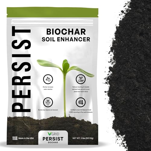 Persist Horticultural Charcoal 3qt Bag, Biochar Soil Amendment for Indoor Plants, Improves Potting Soil for Indoor Plants & Terrariums, 100% Natural Active Carbon House Plant Soil Enchancer
