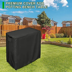 Guisong Potting Bench Cover, Waterproof Cover for Mederla Outdoor Storage Cabinet, Protective Cover for Garden Cabinet/Wood Workstation/Potting Bench Table with Storage Cabinet